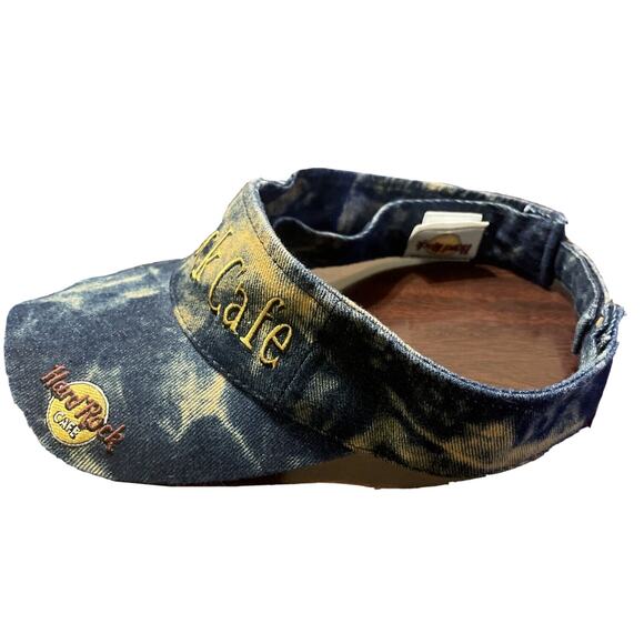 Hard Rock Cafe Orlando Vintage Visor Hat. Blue Stone Washed Denim - Picture 3 of 8
